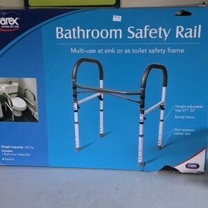 Carex Bathroom Safety Rail - Gray and White